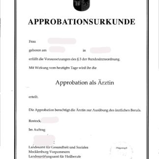 Approbation Niedersachsen (DE-EN) - Musterübersetzungen
