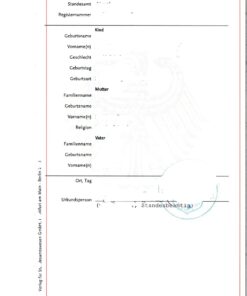 Geburtsurkunde Deutschland (DE-ES)