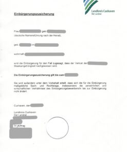 Einbürgerungszusicherung - Cuxhaven (DE-ES)