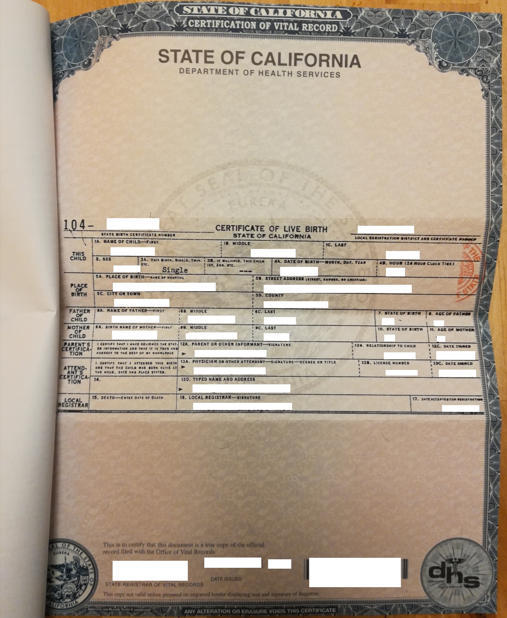 california vital records