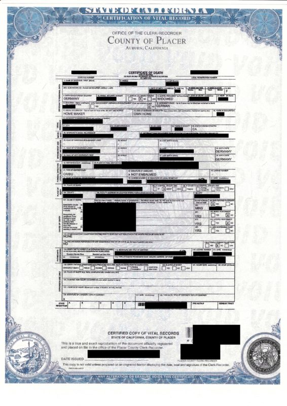 Certificate Of Organization California