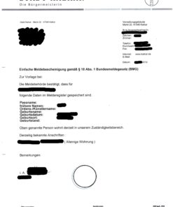 Einfache Meldebescheinigung Kalkar NRW