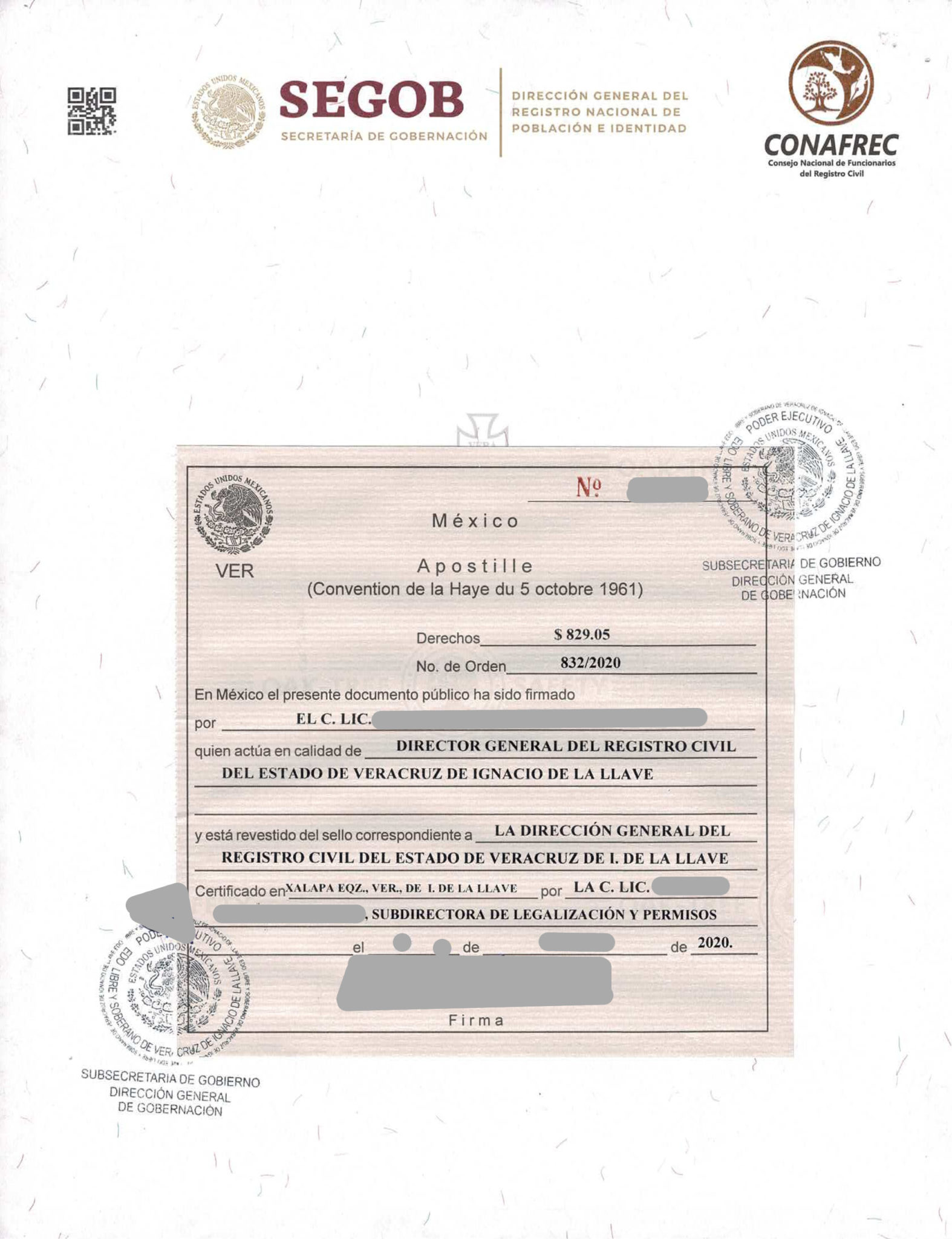 Acta De Nacimiento Mit Apostille Veracruz Mexiko 2020 Musterübersetzungen Von Urkunden 5956