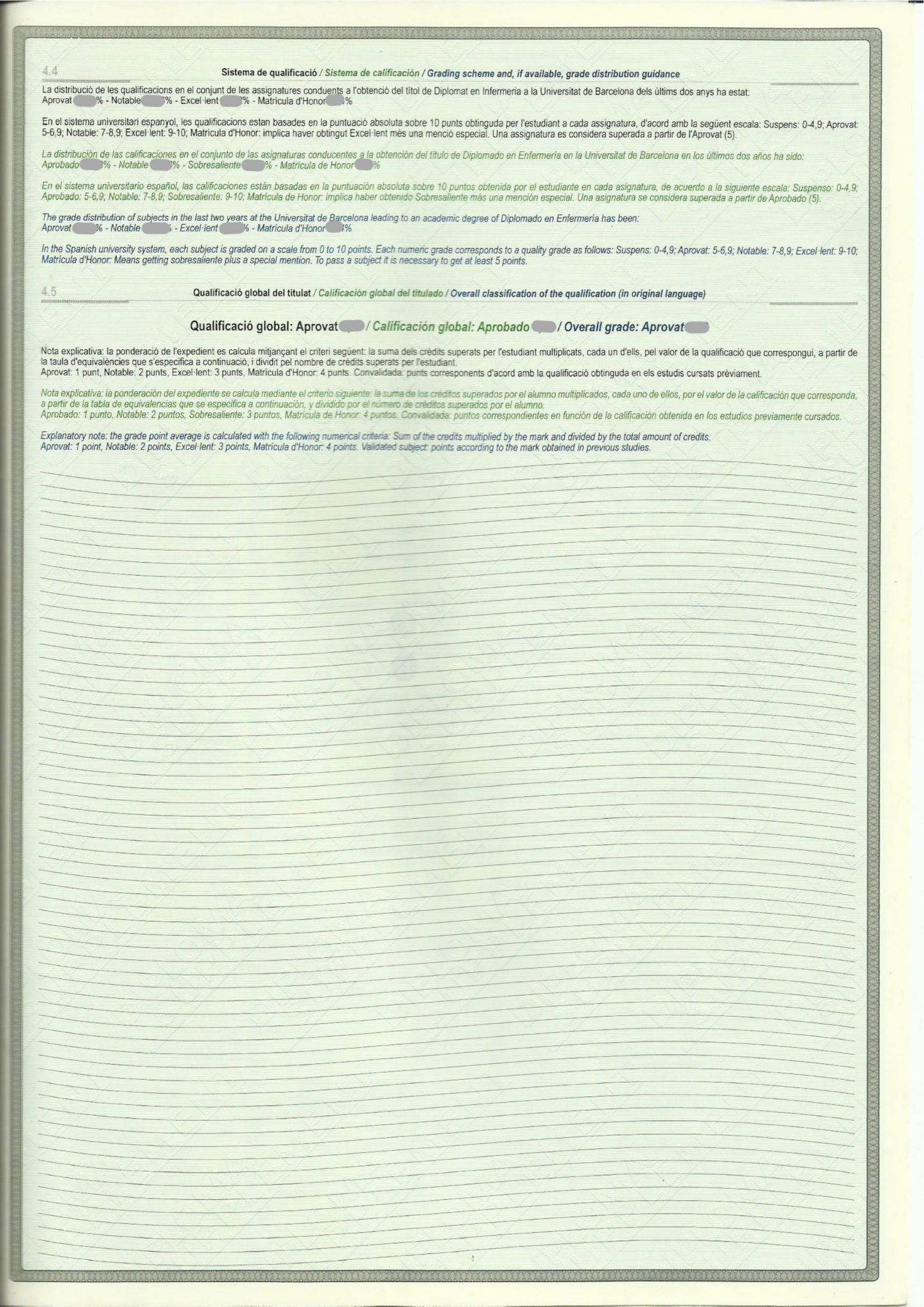 Diploma Supplement Diplomado En Enfermería Barcelona Musterübersetzungen Von Urkunden 9896