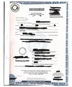 Marriage Certificate Nevada 2024