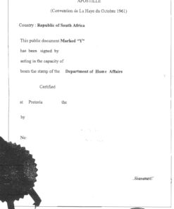 Apostille South Africa