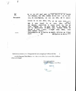 Acte de Naissance Essonne Massy