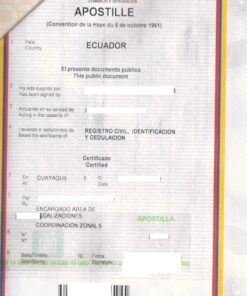 Apostille Ecuador (Guayas)