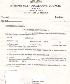 Attestation of marital status Nigeria