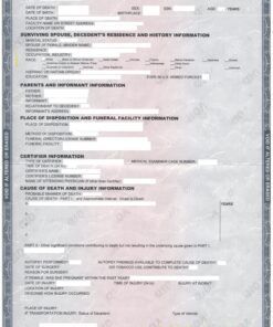 Certification of death USA (Florida)