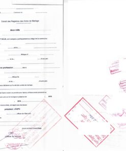 Extrait des Registres des Actes de Mariage, Algérie, Oran (Es Sénia)
