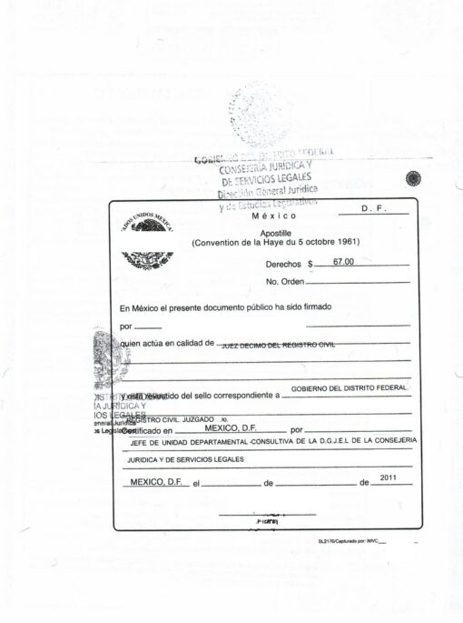 Apostille (2011) aus Mexiko