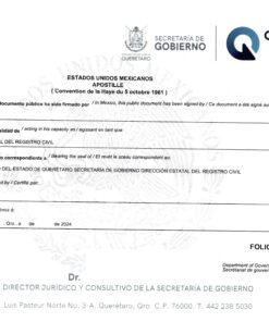Apostille (2024) aus Mexiko (Querétaro)