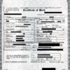 Certificate of birth (long form) New York
