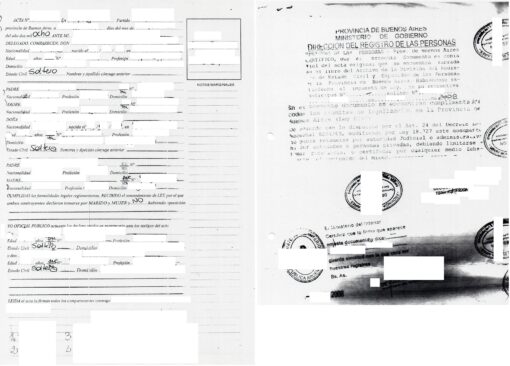 Heiratsurkunde (beglaubigte Kopie aus dem Register), 2008, Argentinien - Buenos Aires