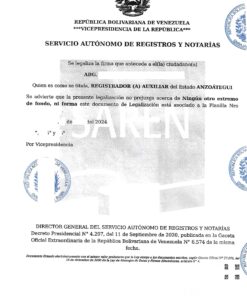 Legalisierung (Unterschriftsbeglaubigung) durch die venezolanische Botschaft in der Schweiz