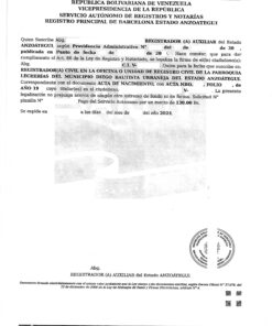 Legalisierung (Unterschriftsbeglaubigung), Venezuela
