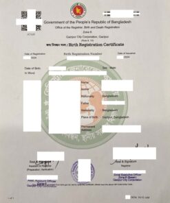 Birth Registration Certificate, Bangladesh, 2024